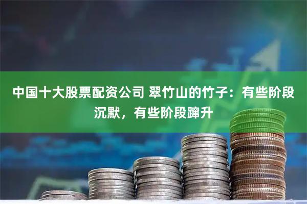 中国十大股票配资公司 翠竹山的竹子：有些阶段沉默，有些阶段蹿升